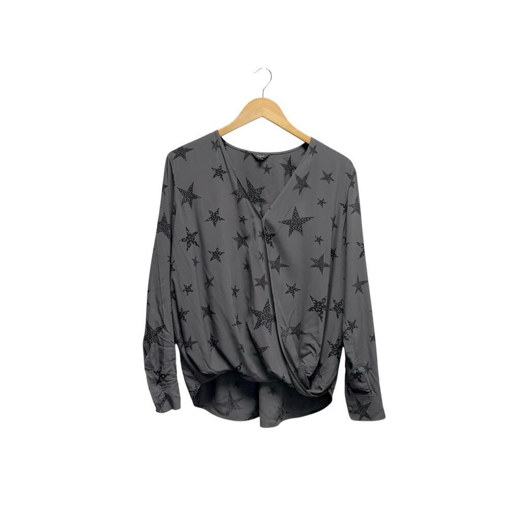 Rails Hillary Top Charcoal Cheetah Stars Women’s … - image 4